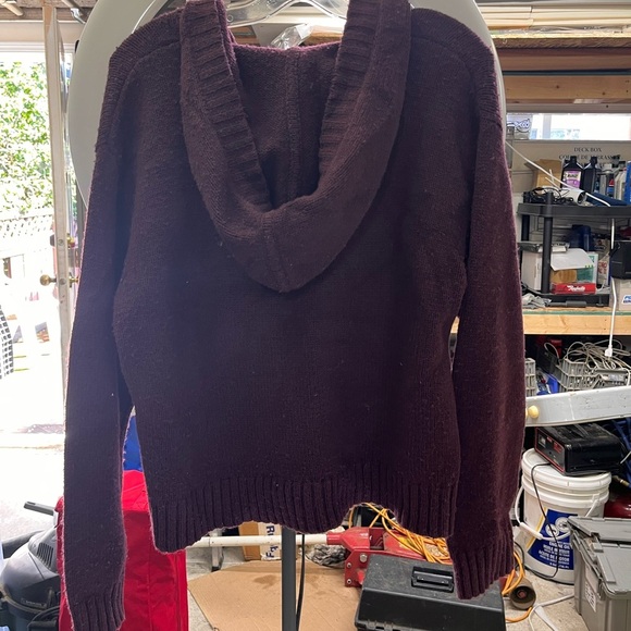 Splendid Ford Hoodie Sweater - Purple Wool Blend - Picture 11 of 12